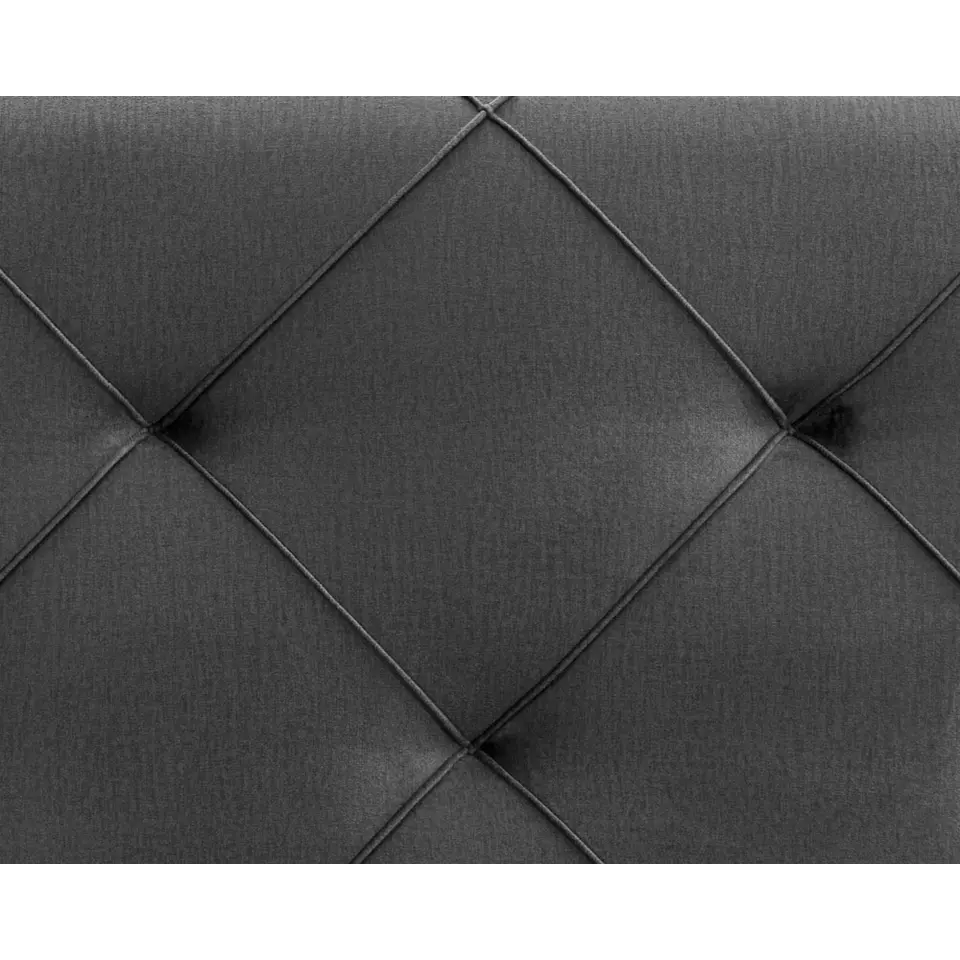 Boxspring met opbergruimte en voetbord Liv geruit - grijs - 90x200cm