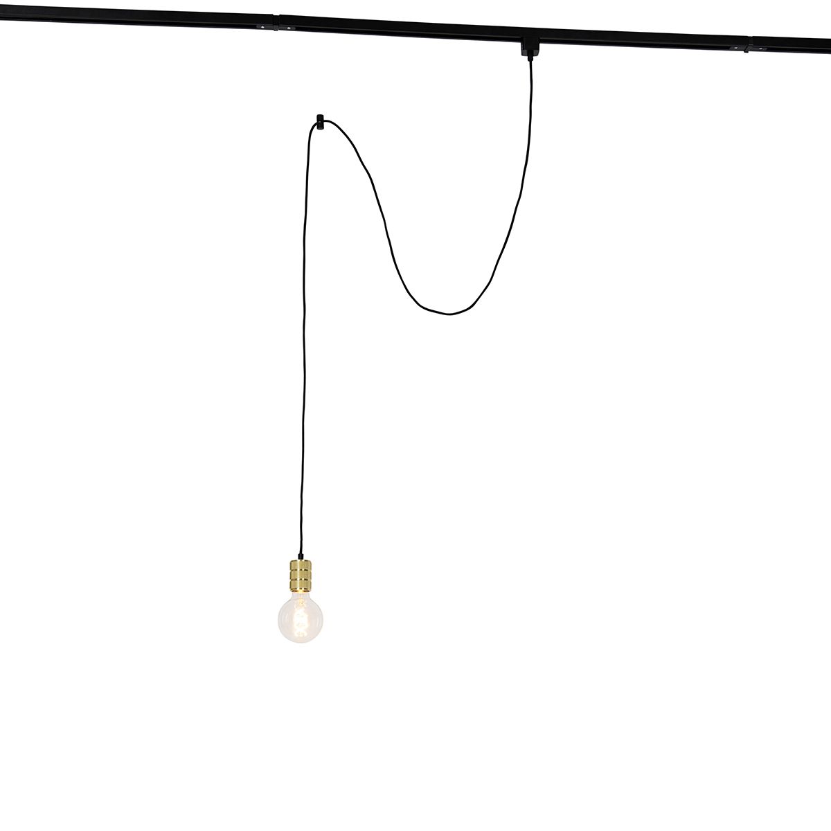 Hanglamp met rail ophanging goud - Iconic Cavalux
