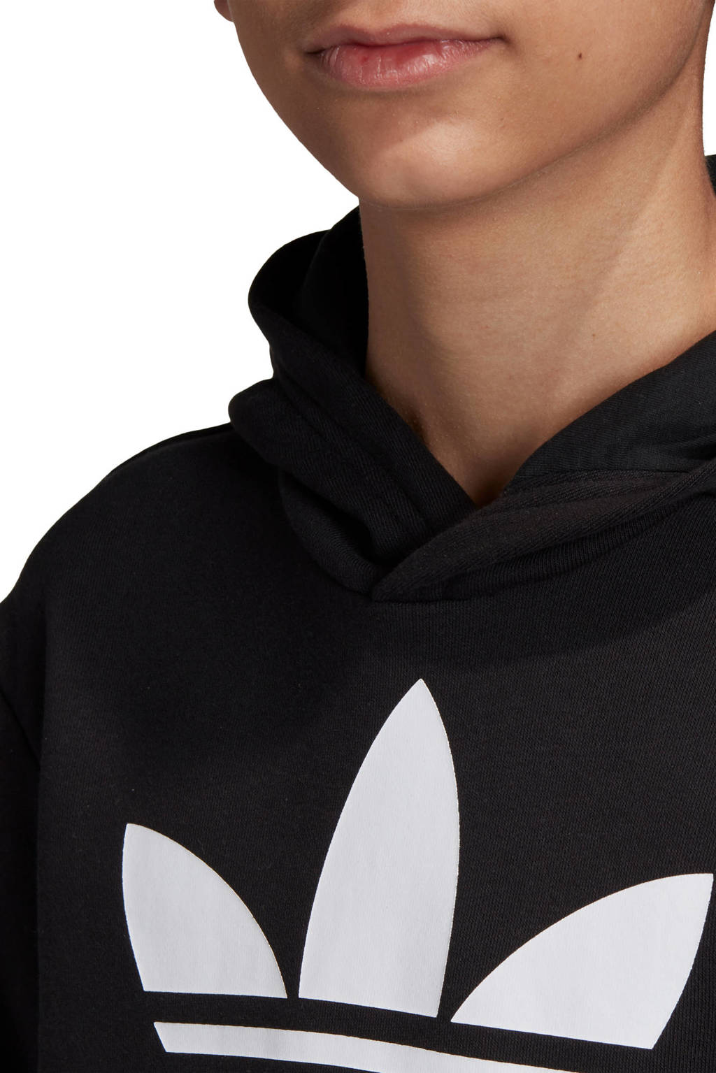 adidas hoodie Trefoil zwart/wit