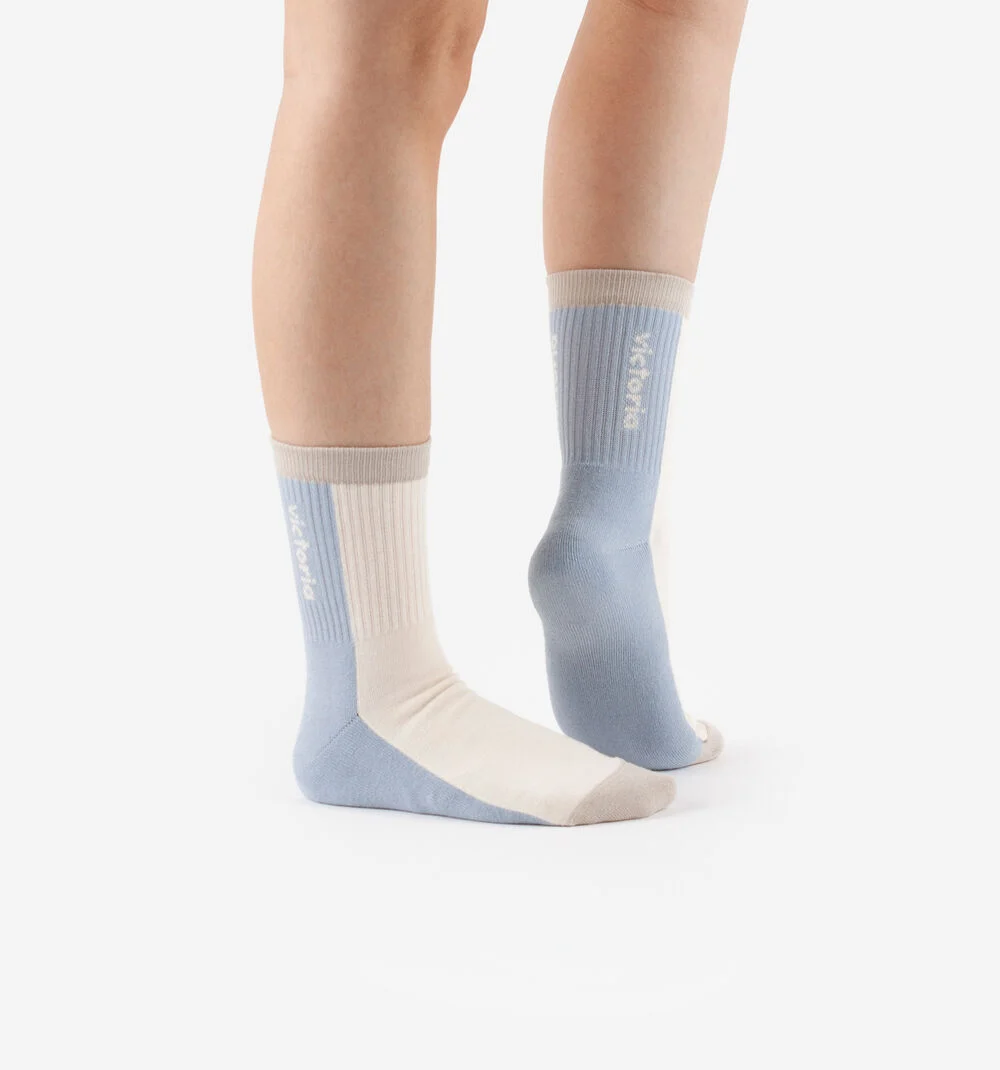 CHAUSSETTES COTON BICOLORESAZUL