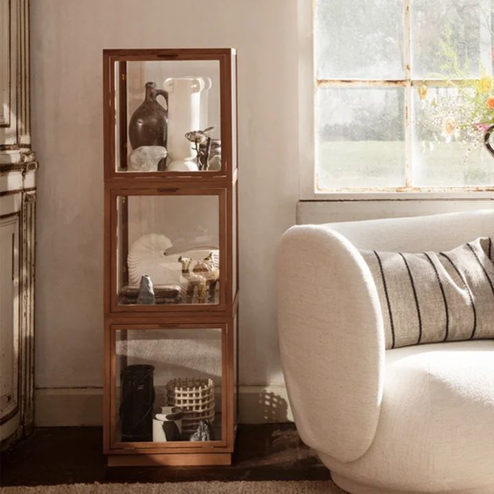 Ferm Living - Miru Glas Vitrine Montre, Eiche natur