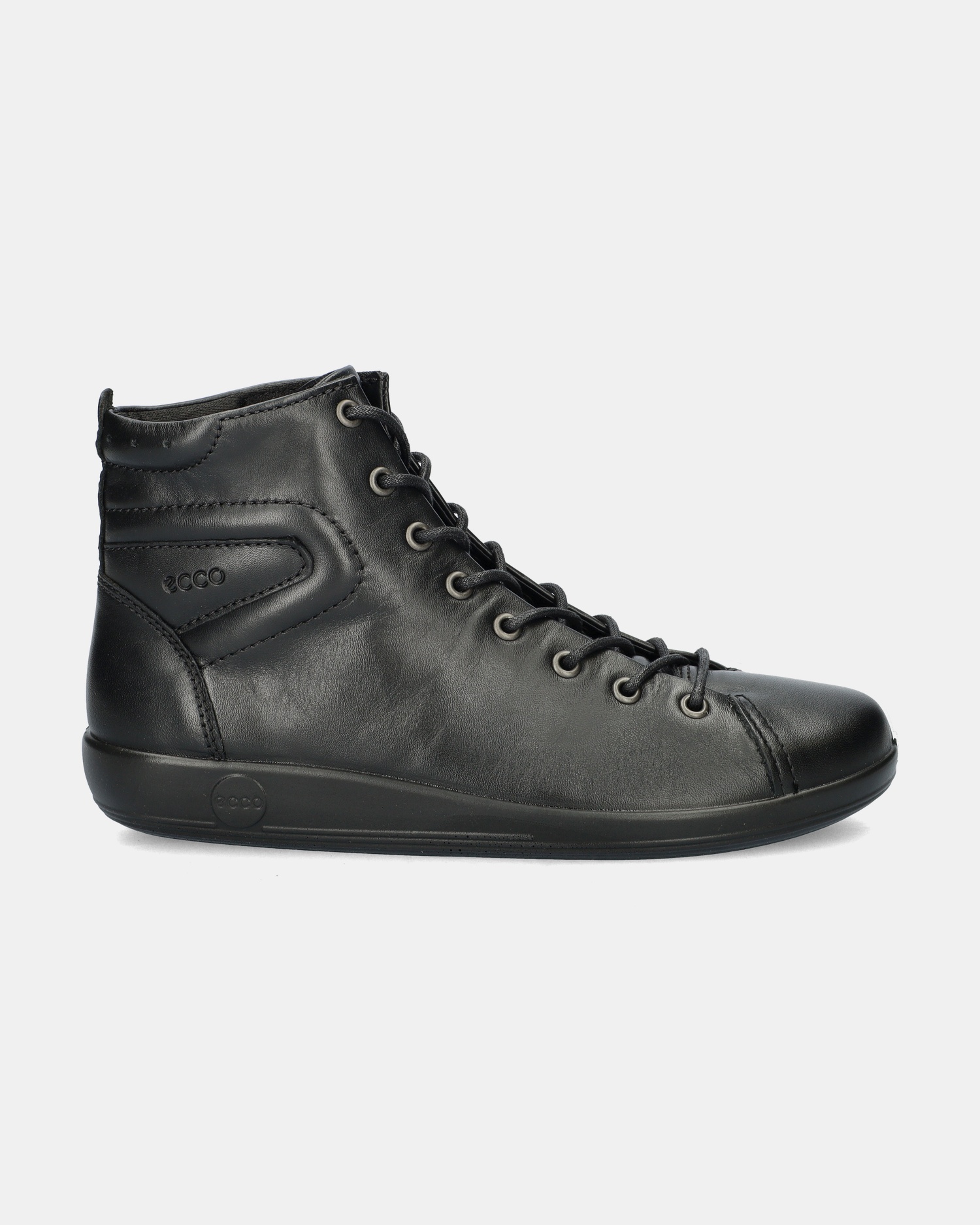 Ecco Soft 2.0 Hoge sneakers  - zwart