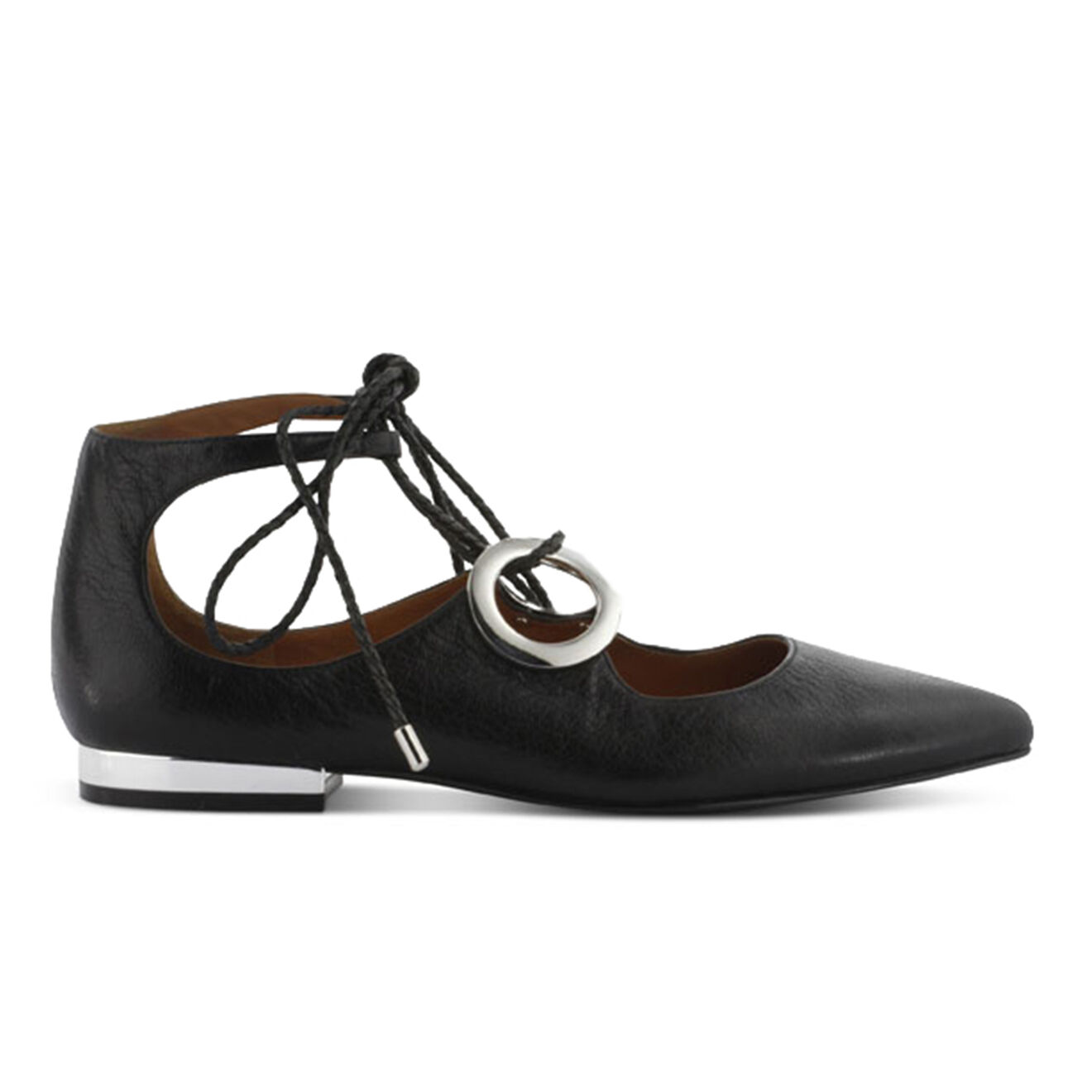What For Ballerines en Cuir Liam noires