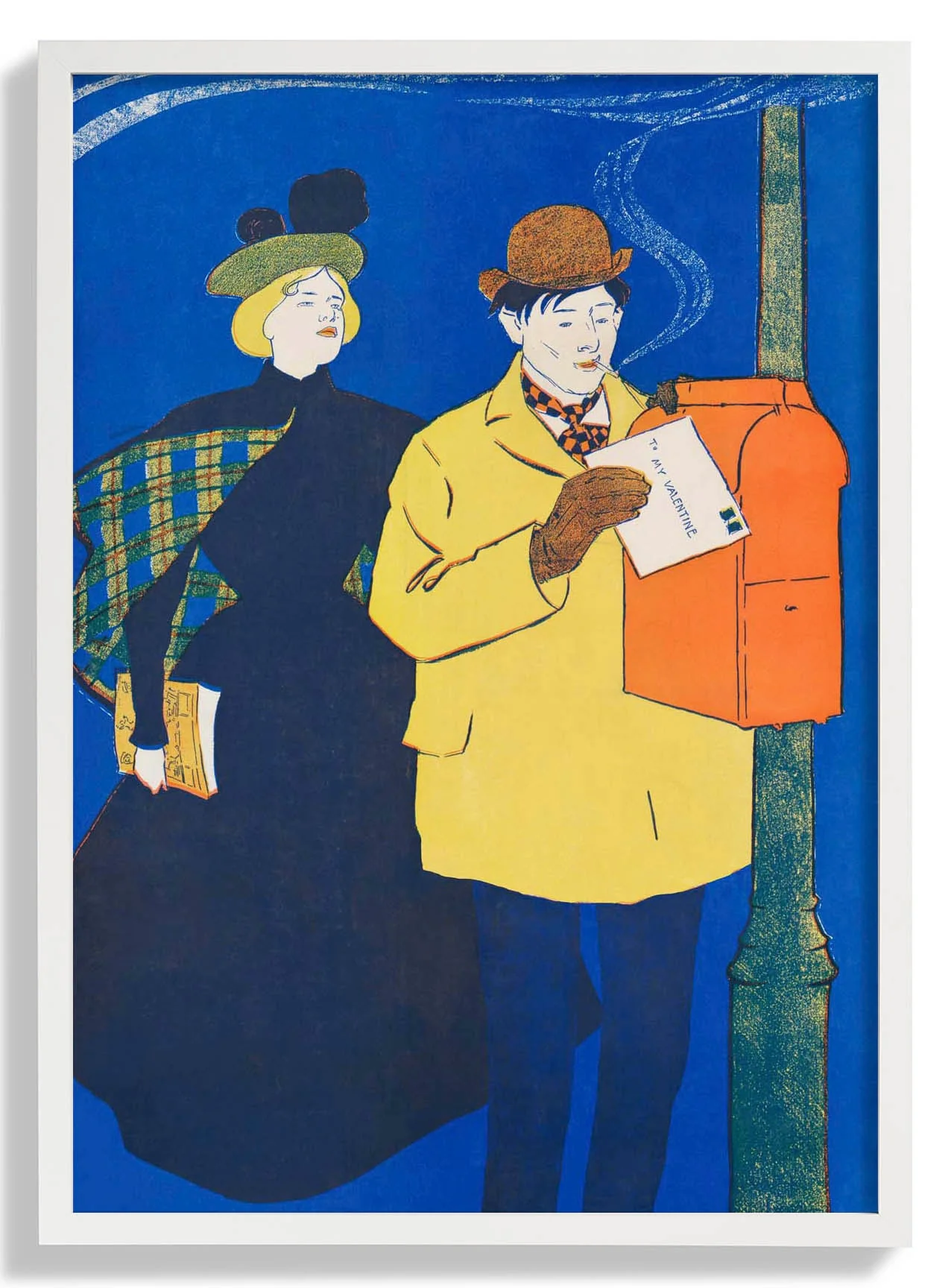 Mann und Frau senden Brief von Edward Penfield