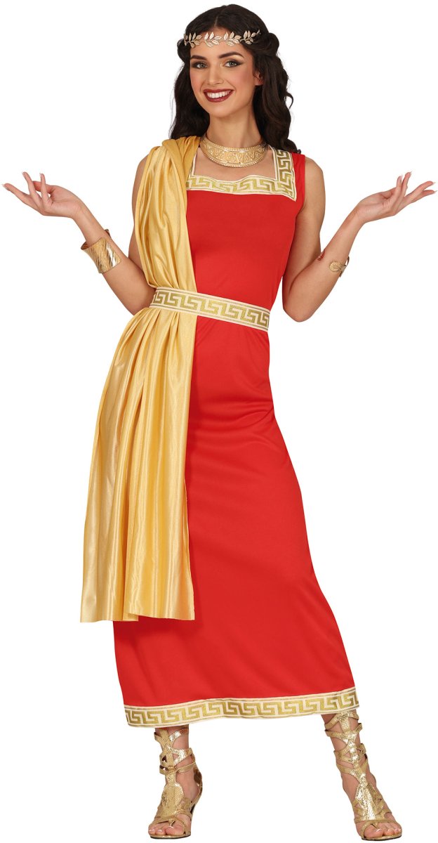 Romeins Kostuum Rood Dames