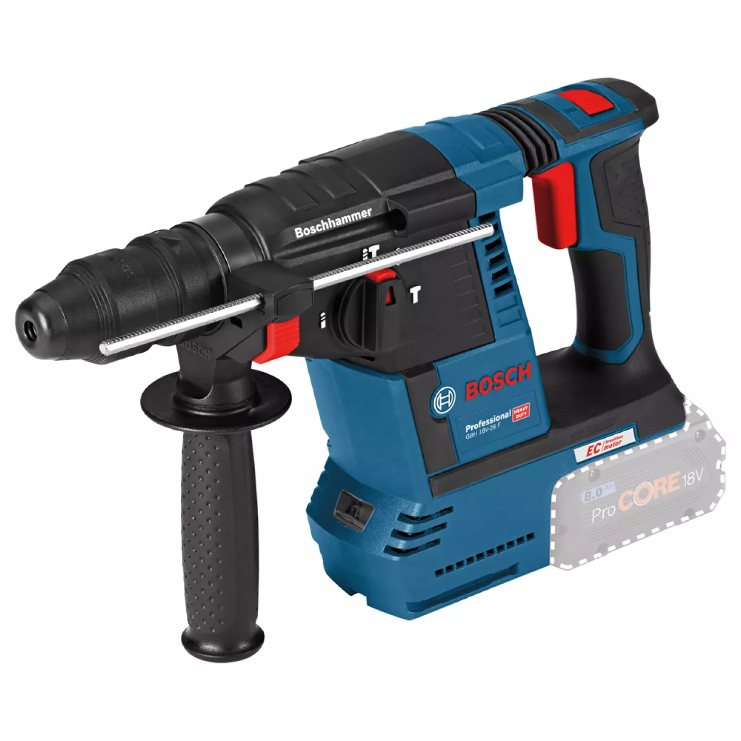 Bosch GBH 18V-26 F 18V Li-Ion Accu SDS-plus combihamer set (2x 8.0 ProCORE accu) in L-Boxx - 2,6J - koolborstelloos
