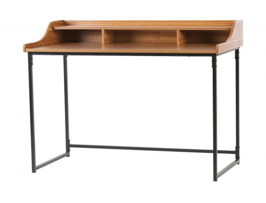 PEGANE - Bureau coloris marron en bois / métal - Dim: 90 x 120 x 60 c...