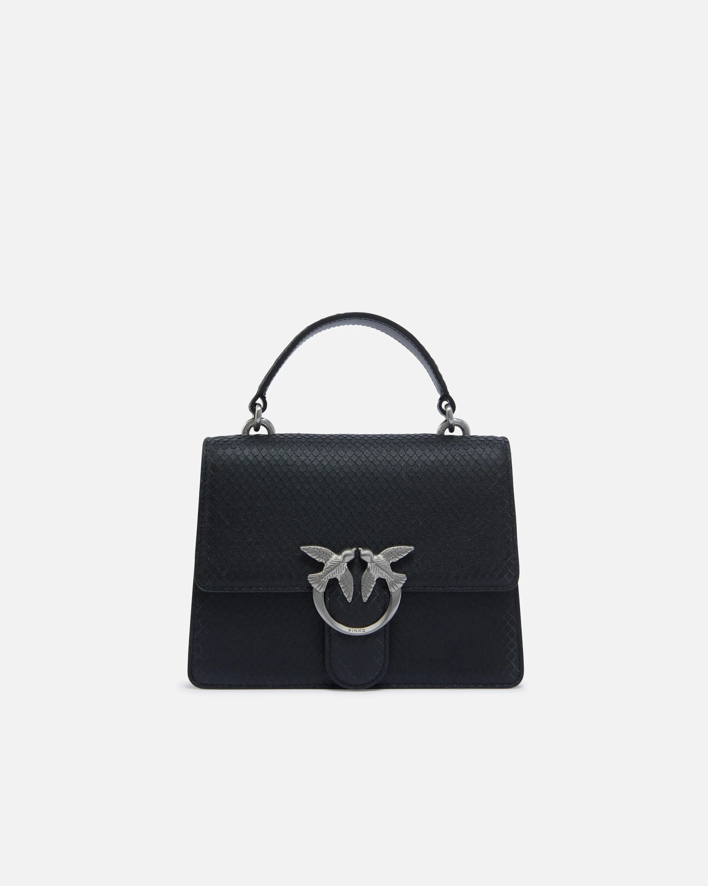 Sac à main love bag façon reptile | Noir