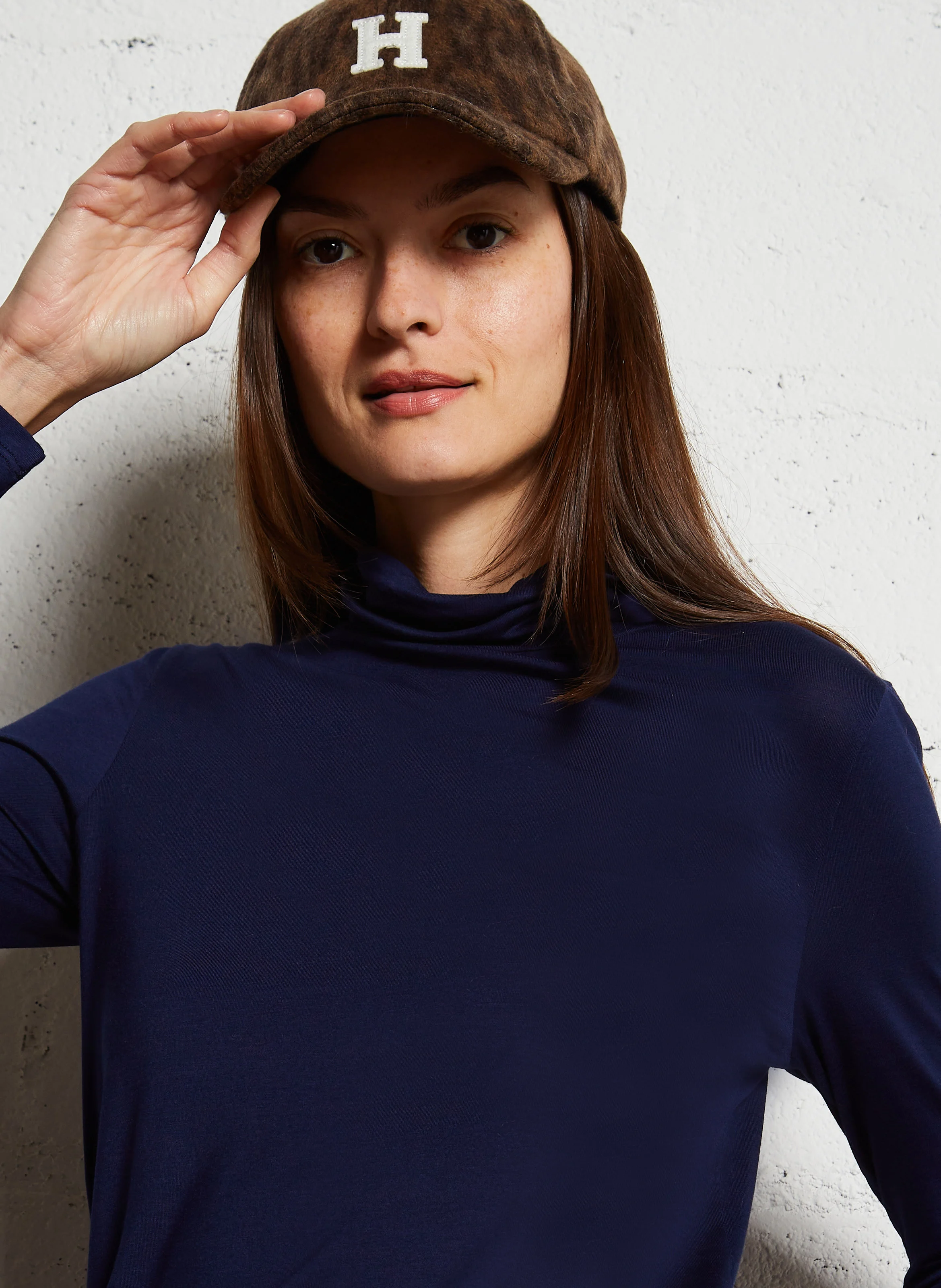 FERNANDA - Sous-pull col roulé ajusté | Bleu