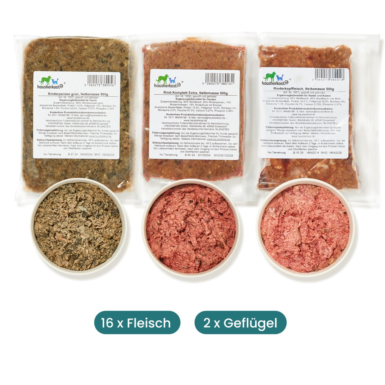 haustierkost.de Hund Aktiv Frostfutter 9 kg
