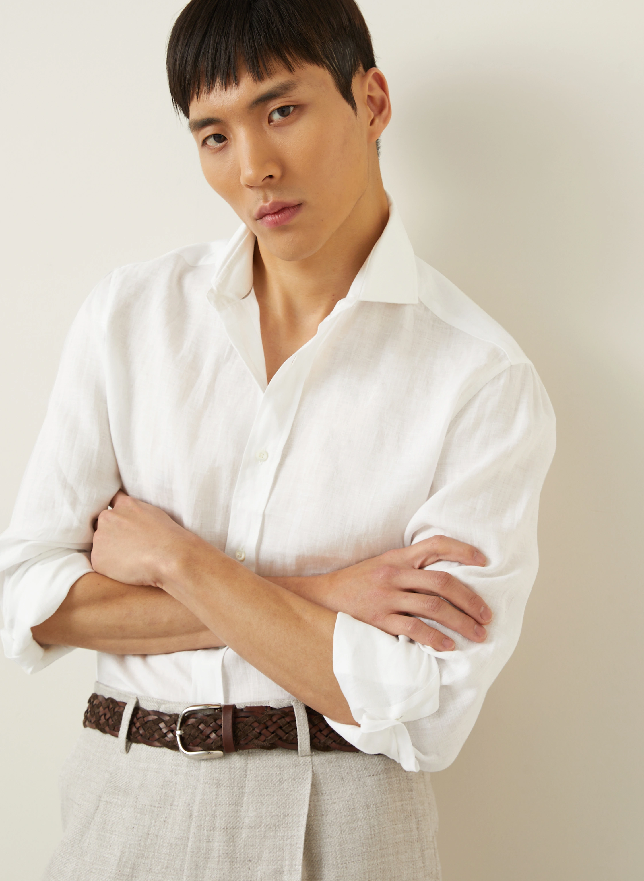 BRUNELLO CUCINELLI Leinenhemd Basic Fit