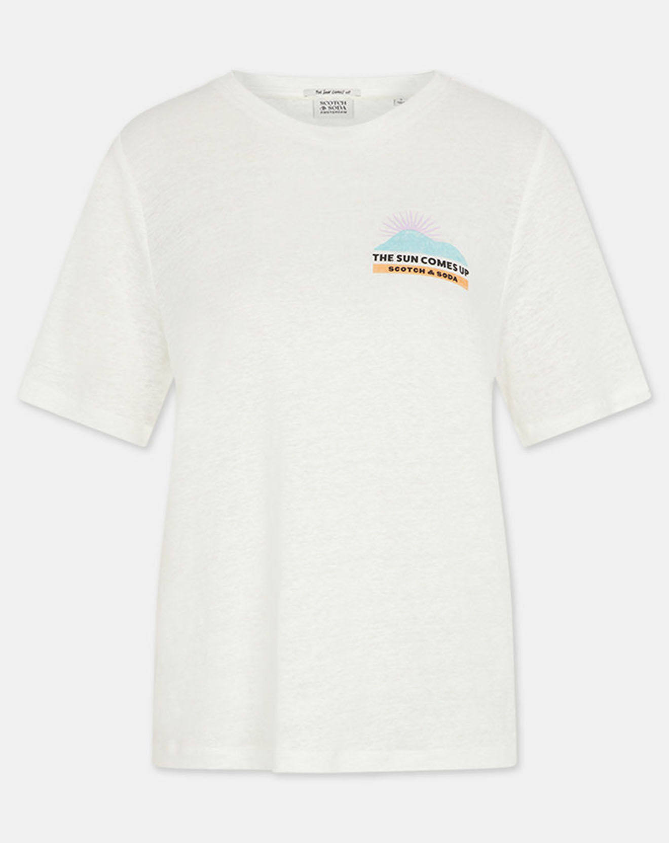 Scotch & Soda T-Shirt 100% Lin blanc