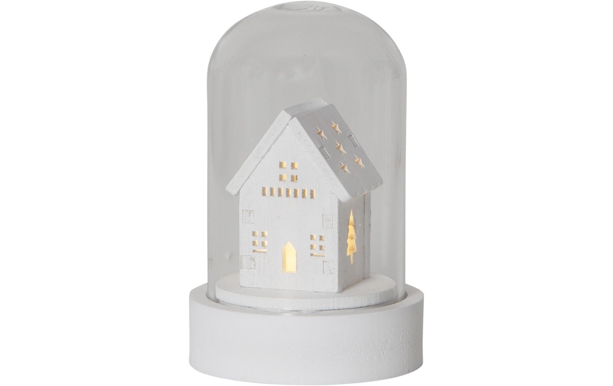 Tischdeko Kupol 3er Set, 8.5 cm, WeissWeihnachtsdekoration mit LED Lichtern