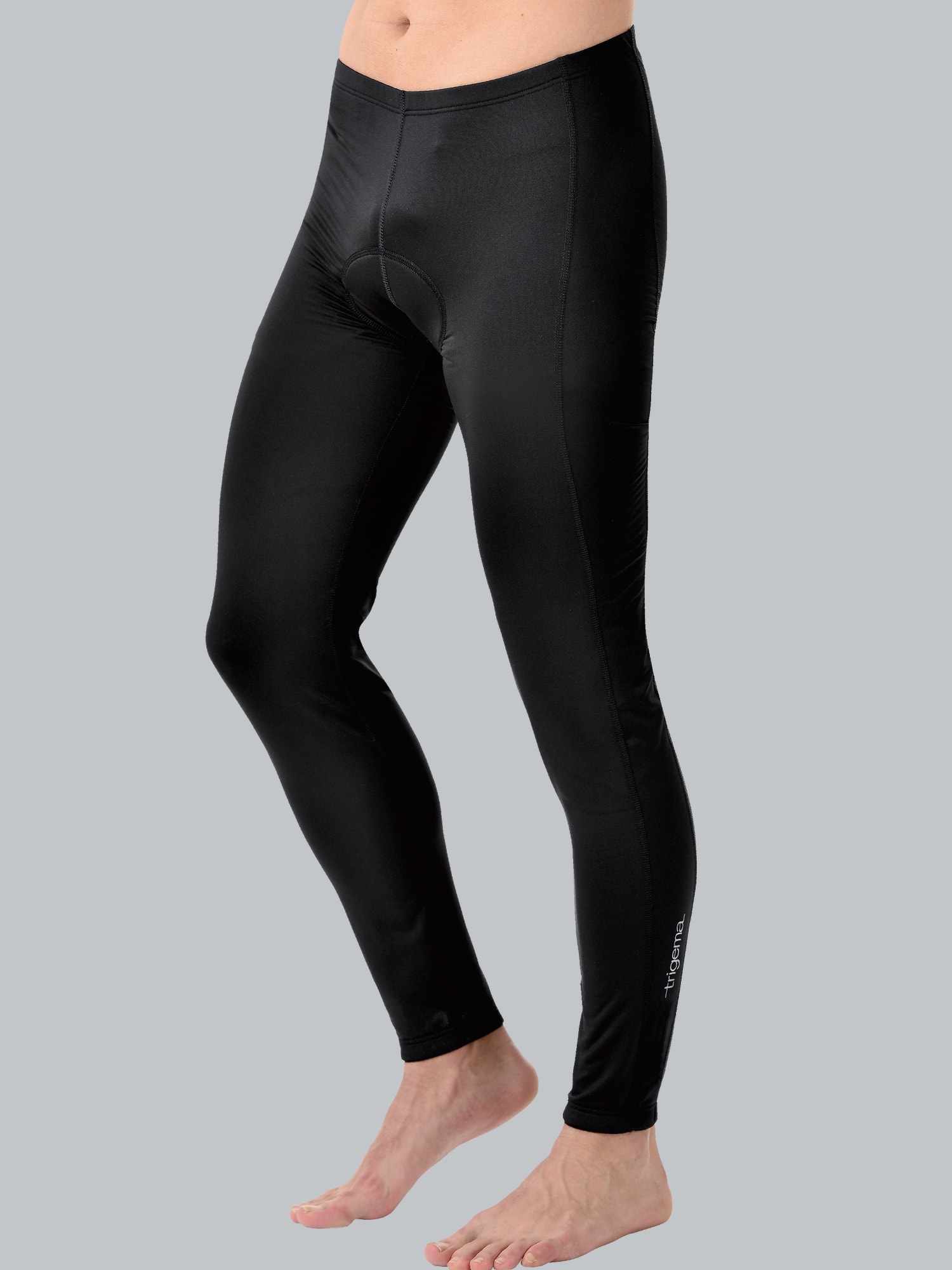 Lange Radler-Hose angeraut Schwarz