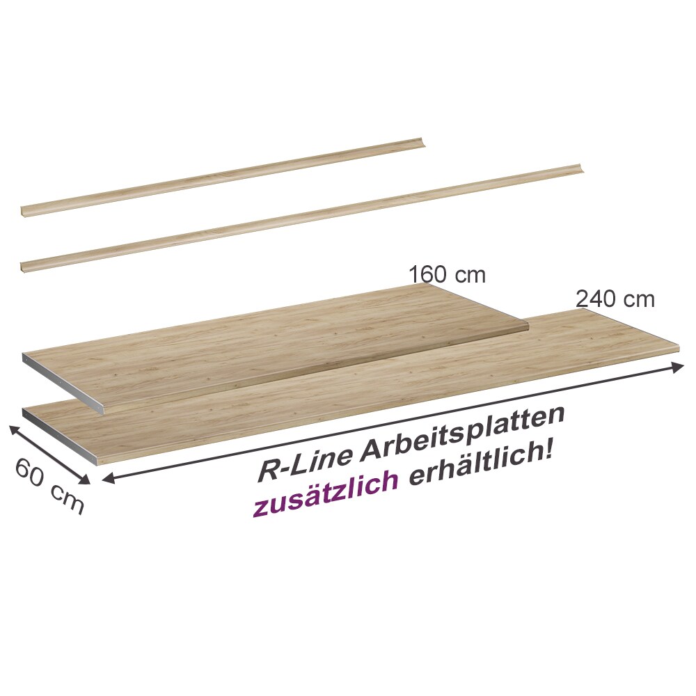 Vicco Küchenarbeitsplatte R-Line Eiche 160 cm