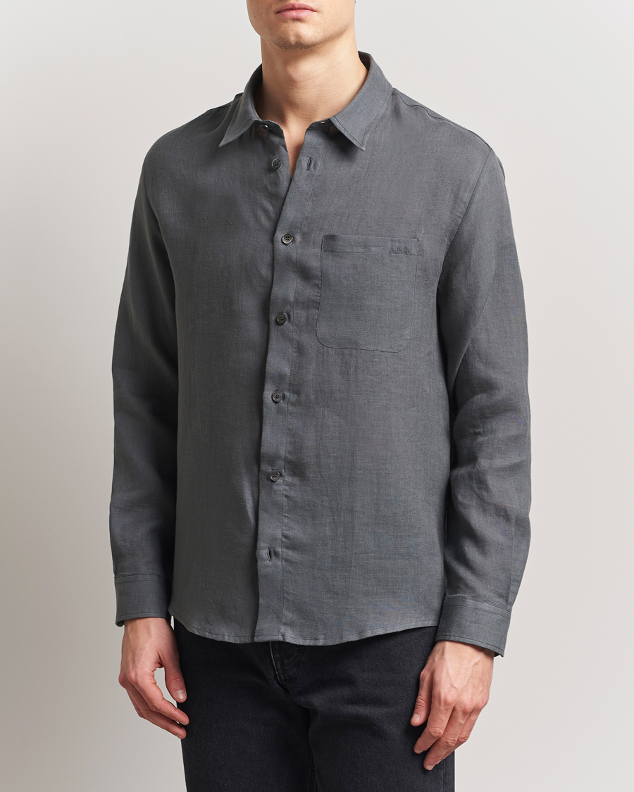 A.P.C. Cassel Linen Shirt Anthracite