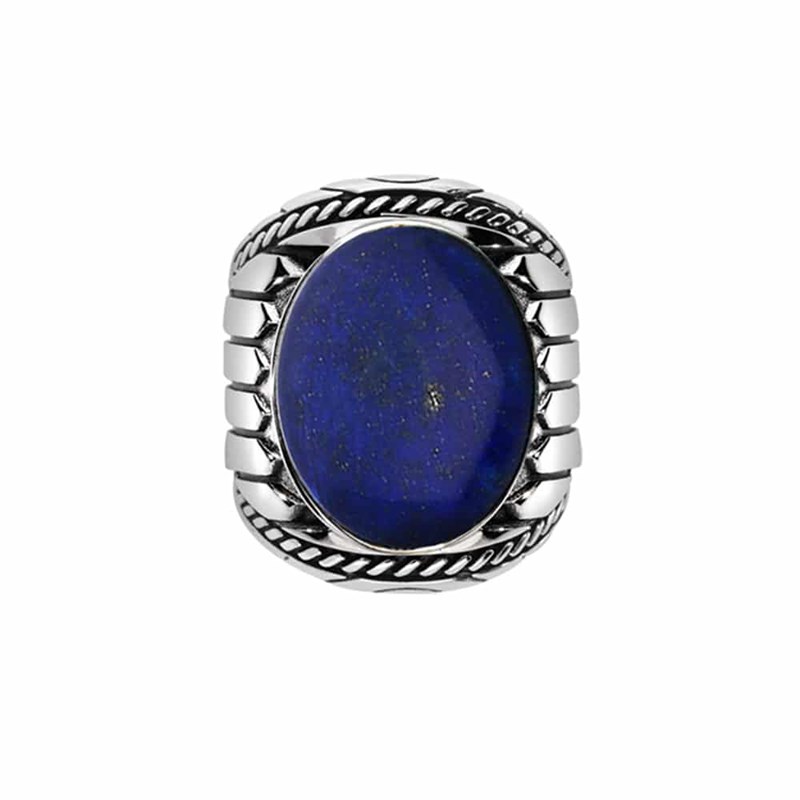 Bague Homme Argent Lapis Indiana
