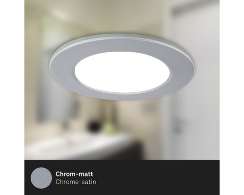 LED inbouwspots set IP65 dimbaar 4,8W 450 lm 3000-6500 K CCT RGB chroom/mat Ø 9,2/6,8 cm 230V 3 stuks met afstandsbediening, geheugenfunctie, nachtlampfunctie, timerfunctie
