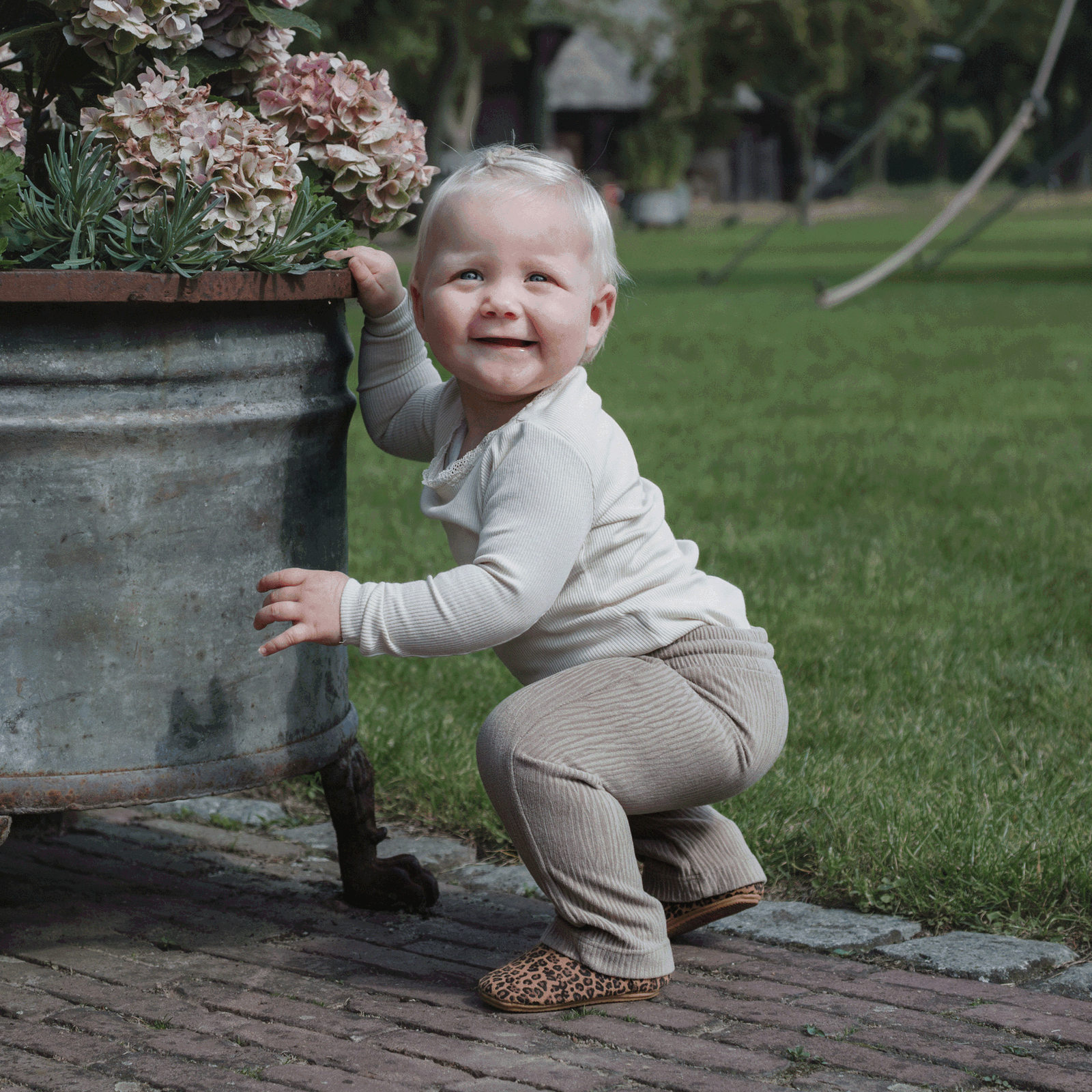 Shoesme BABY-PROOF® T-band schoentje met panterprint Suède | Sale