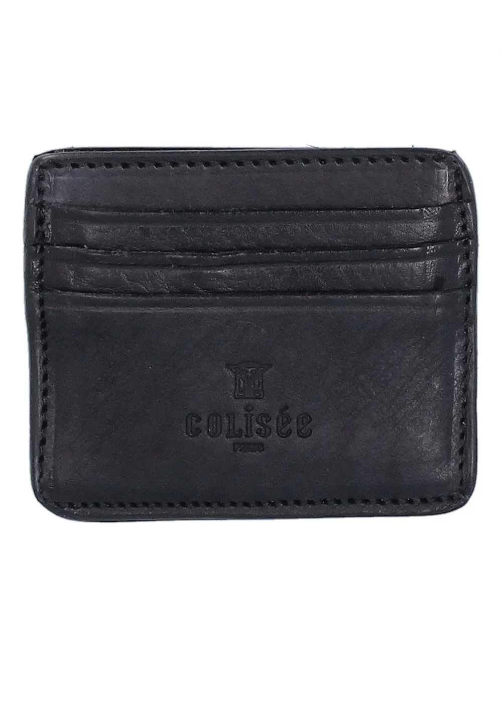 PORTES CARTES GEOFFREY CUIR NOIR