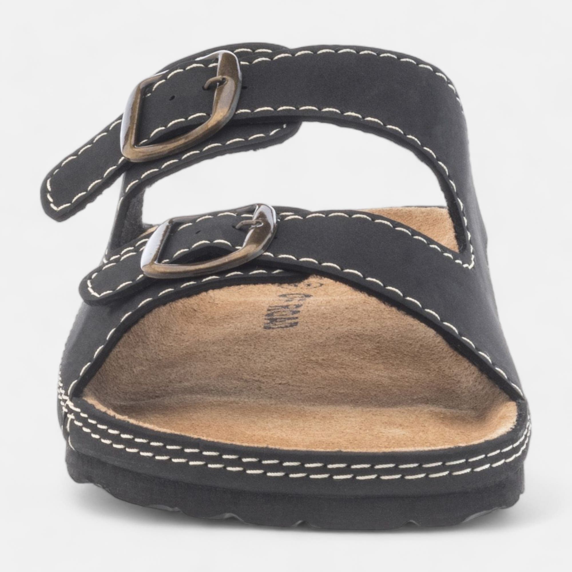 Mules semelle liège Homme noir