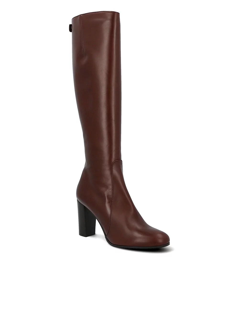 BOTTE CHARLIZE CUIR CHOCOLAT
