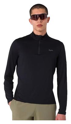 T-Shirt Technique Manches Longues Rapha Active Half Zip Noir/Gris