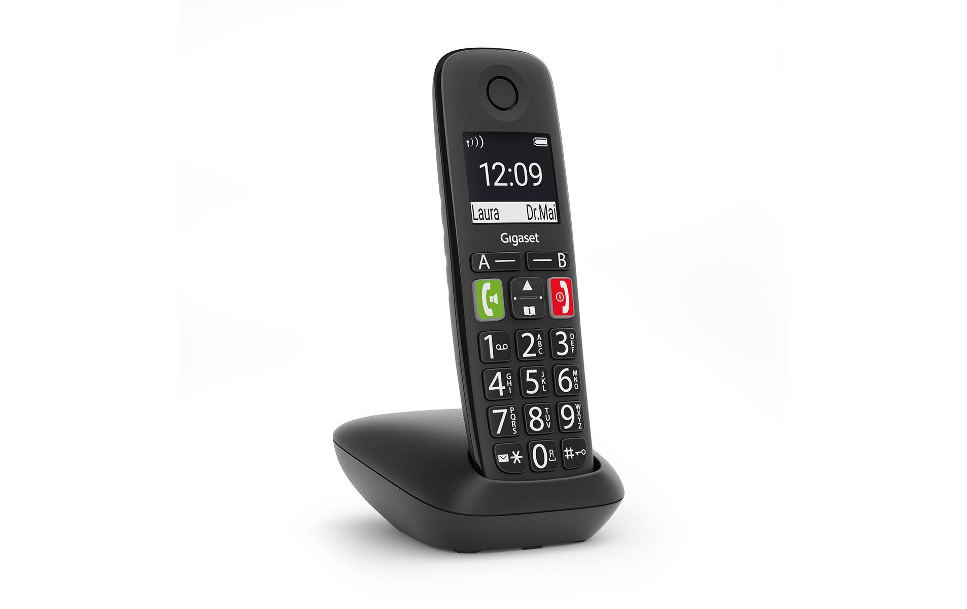 Schnurlostelefon E290 SchwarzEin Grosstastentelefon für alt und jung