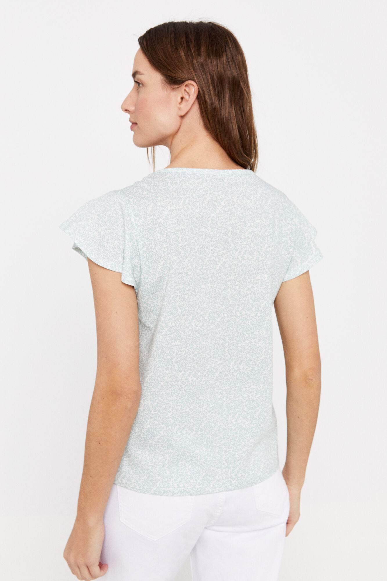 Camiseta de mangas combinadas - Estampa branca