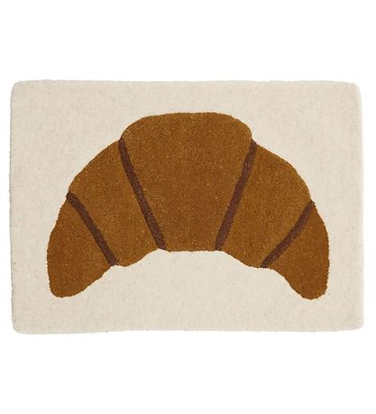 OYOY V?gt?ppe/Gulvt?ppe - 65x45 cm - Brun m. Croissant