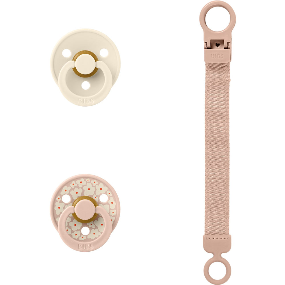 Køb Bibs Blush Colour Sut & Loop Clip Gavesæt Latex