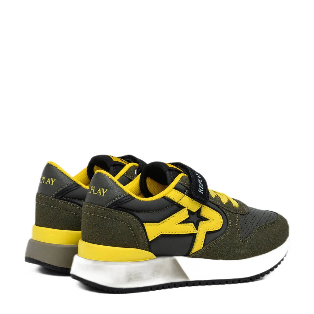 REPLAY Fiber JR boy 7sneakers groen/geel