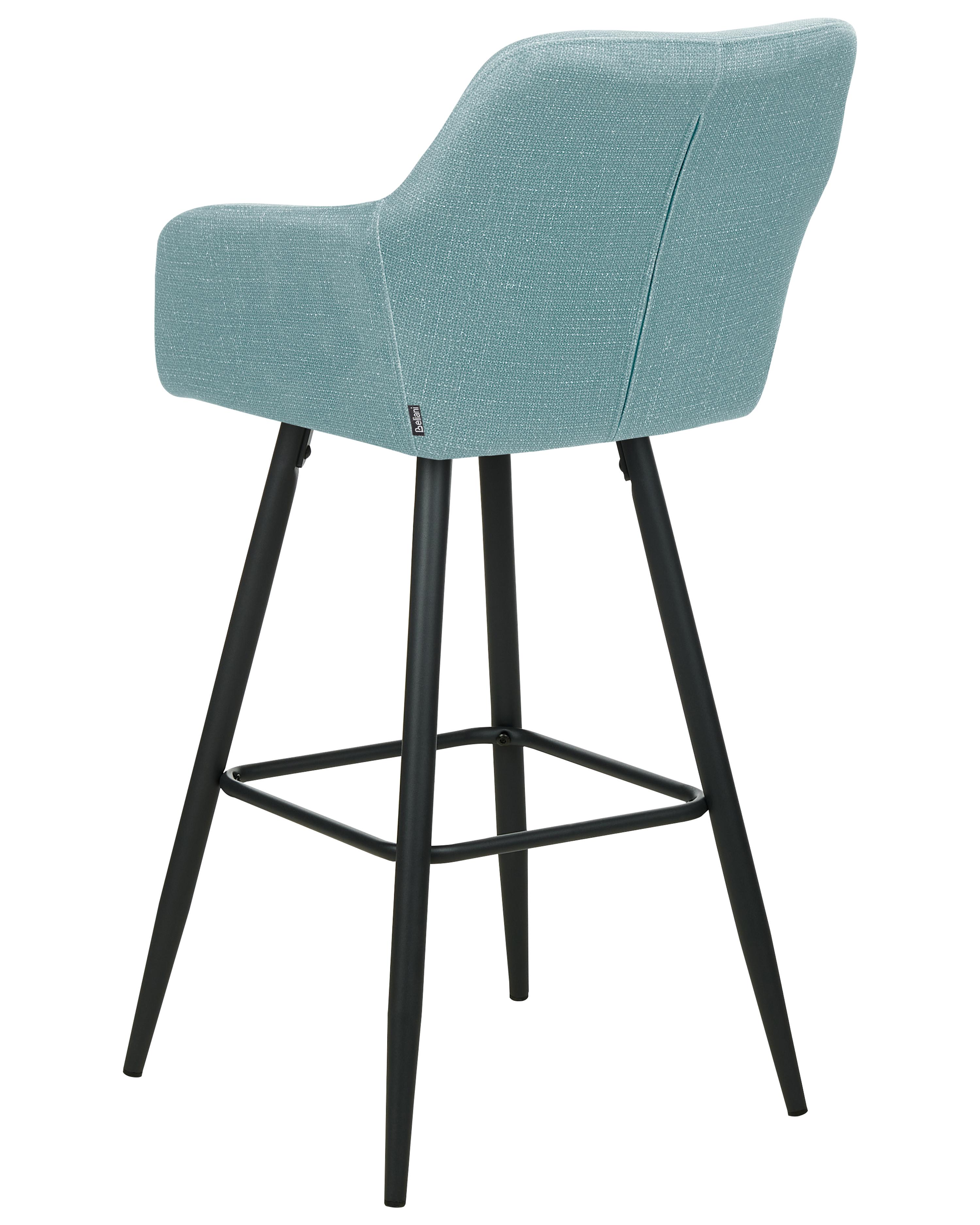 Set van 2 barstoelen CASMALIA Fluweel Lichtblauw