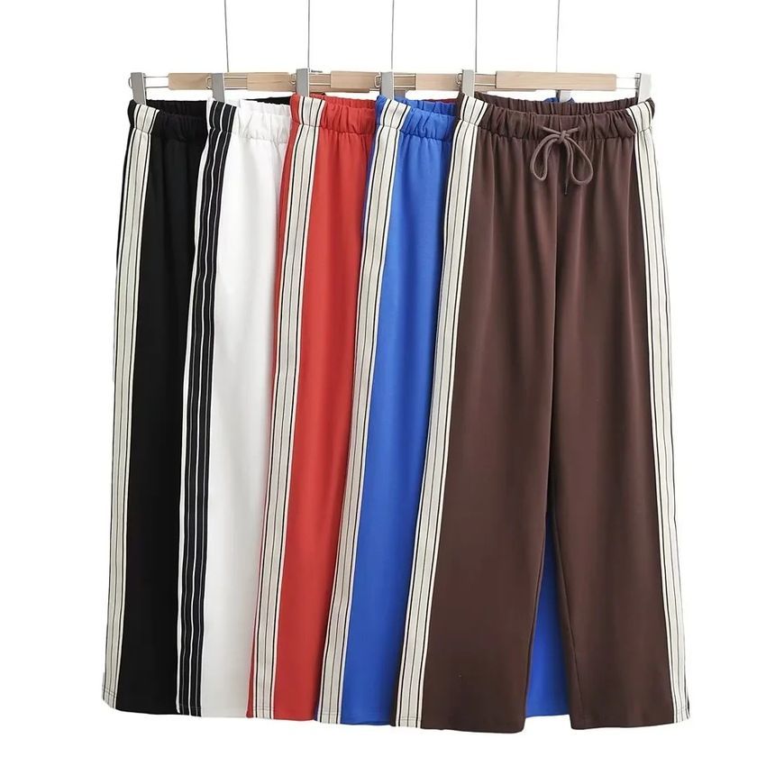 Opuscule - High Rise gestreepte losse joggingbroek