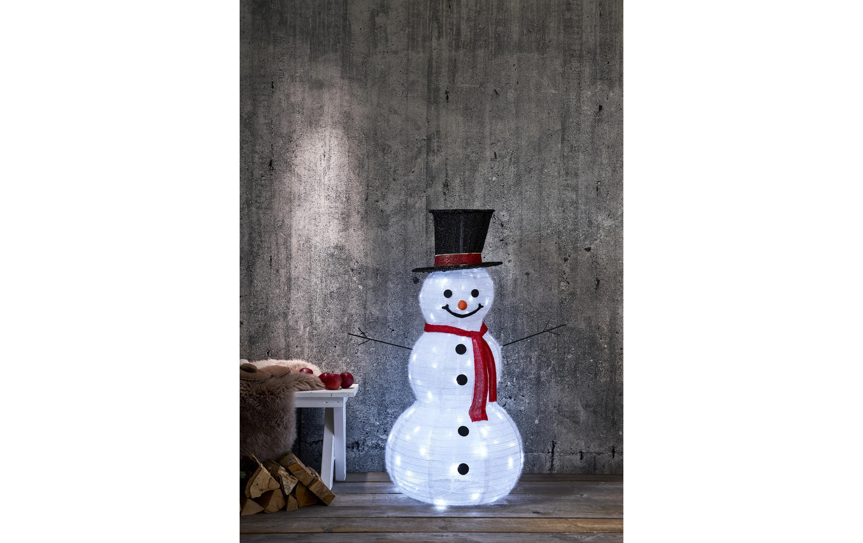 LED-Figur Schneemann, 90 LED, 120 cm, Outdoor<br>Leuchtender Pinguin