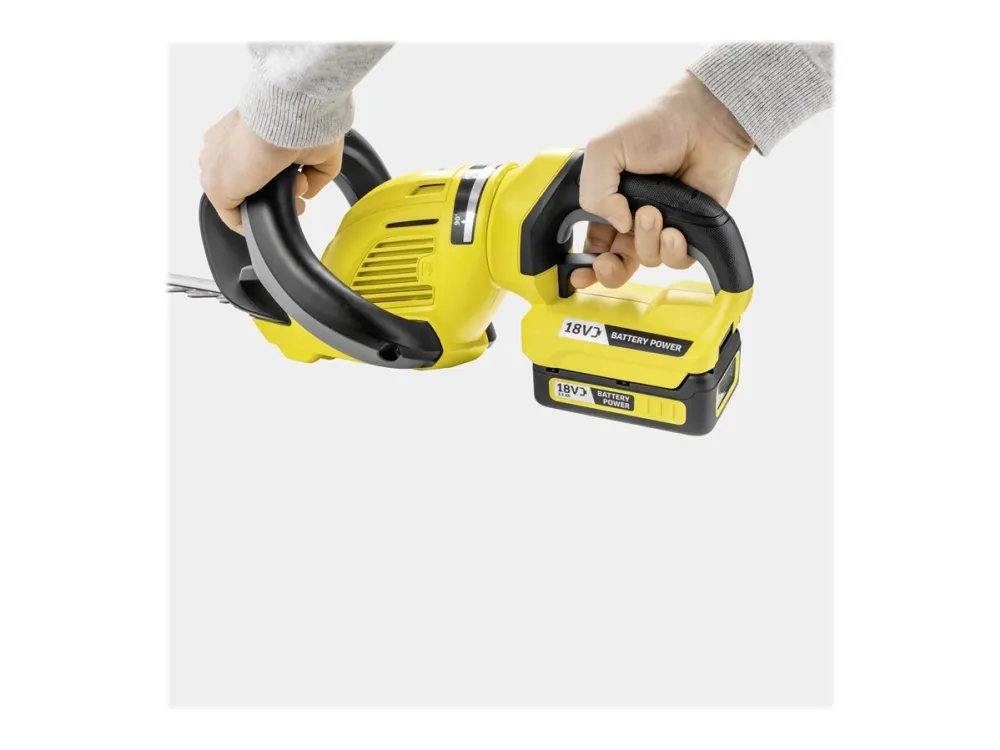 Kärcher HGE 18-50 - Hæktrimmer - ledningfri - 18 V - 5 Ah - intet batteri, ingen oplader - 2700 cpm - 50 cm - tandmellemrum: 22 mm - 2.9 kg - SOLO