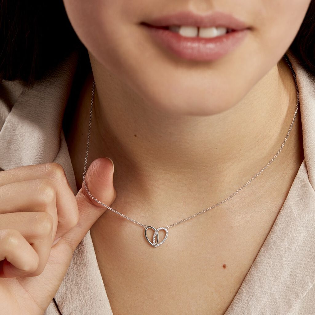 Collier Guilia Argent Blanc Oxyde De Zirconium