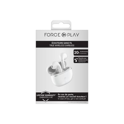 BigBen Connected Force Play - Kit main libre - écouteur sans fil bluetooth - blanc