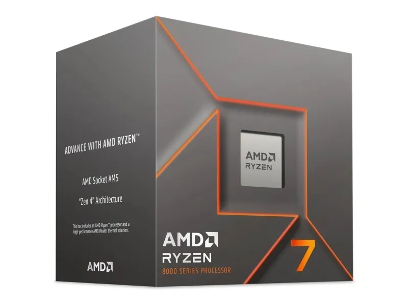 AMD Ryzen 7 8700F - 4.1 GHz - 8-core - 16 tråde - 16 MB cache - Socket AM5 - Box