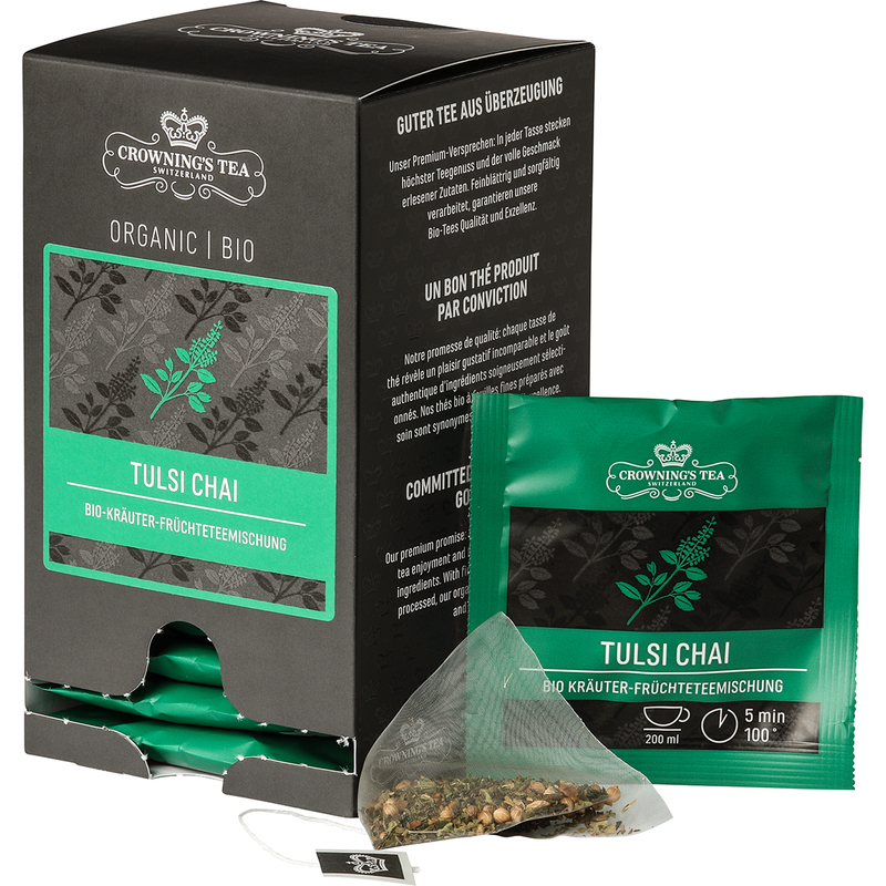 Crowning's Tee Tulsi Chai Premium Bio, 2 g, 15 Stück