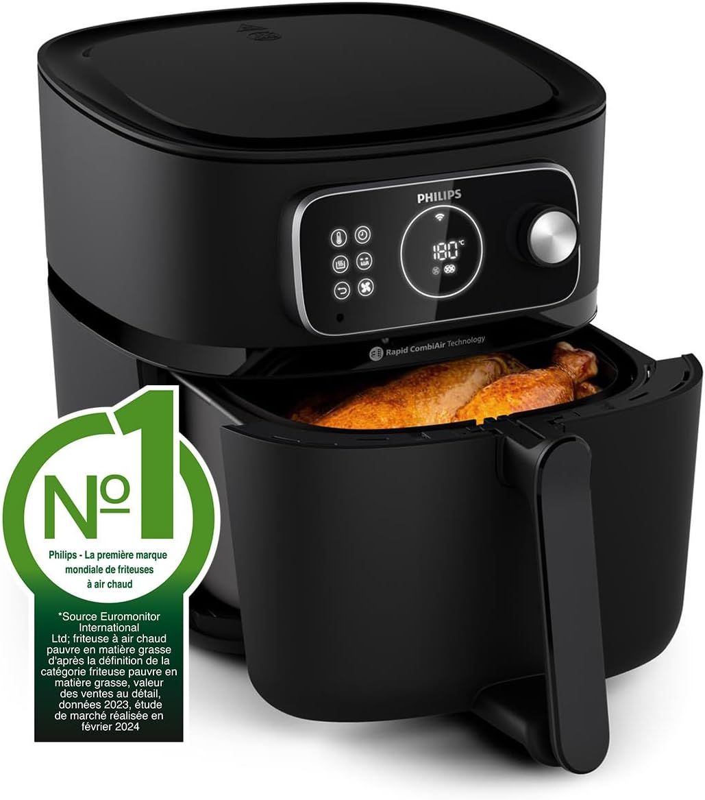 Philips Airfryer Combi 7000 Series XXL - 8.3 L (2 kg), 22-in-1 Airfryer, Wi-Fi Connectivity, Auto-Cook Automatic Cooking Programs
