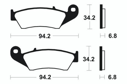 Plaquettes de freins Tecnium Performance métal fritté - MF194