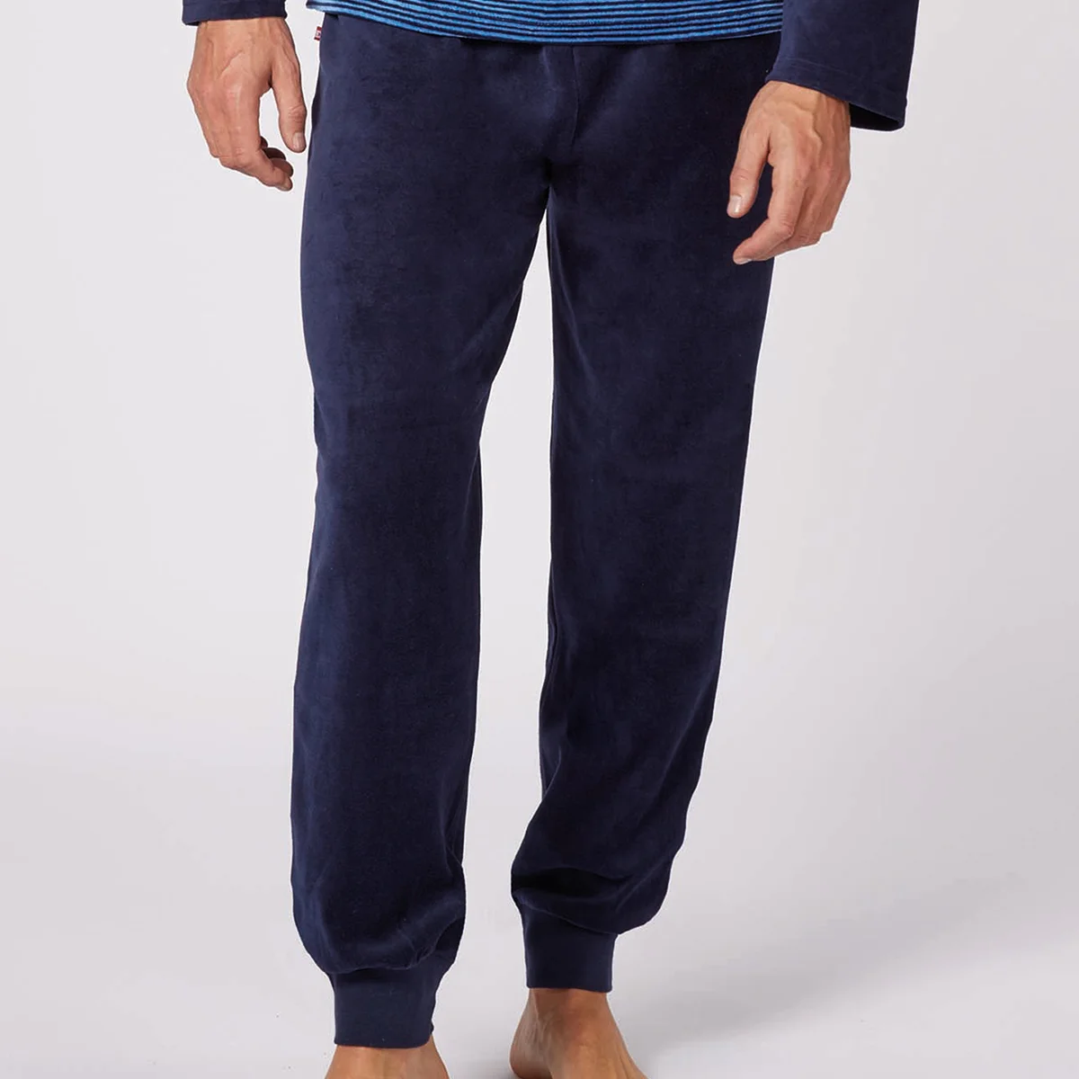 Pyjama homme BONJOUR marine rayé/marine