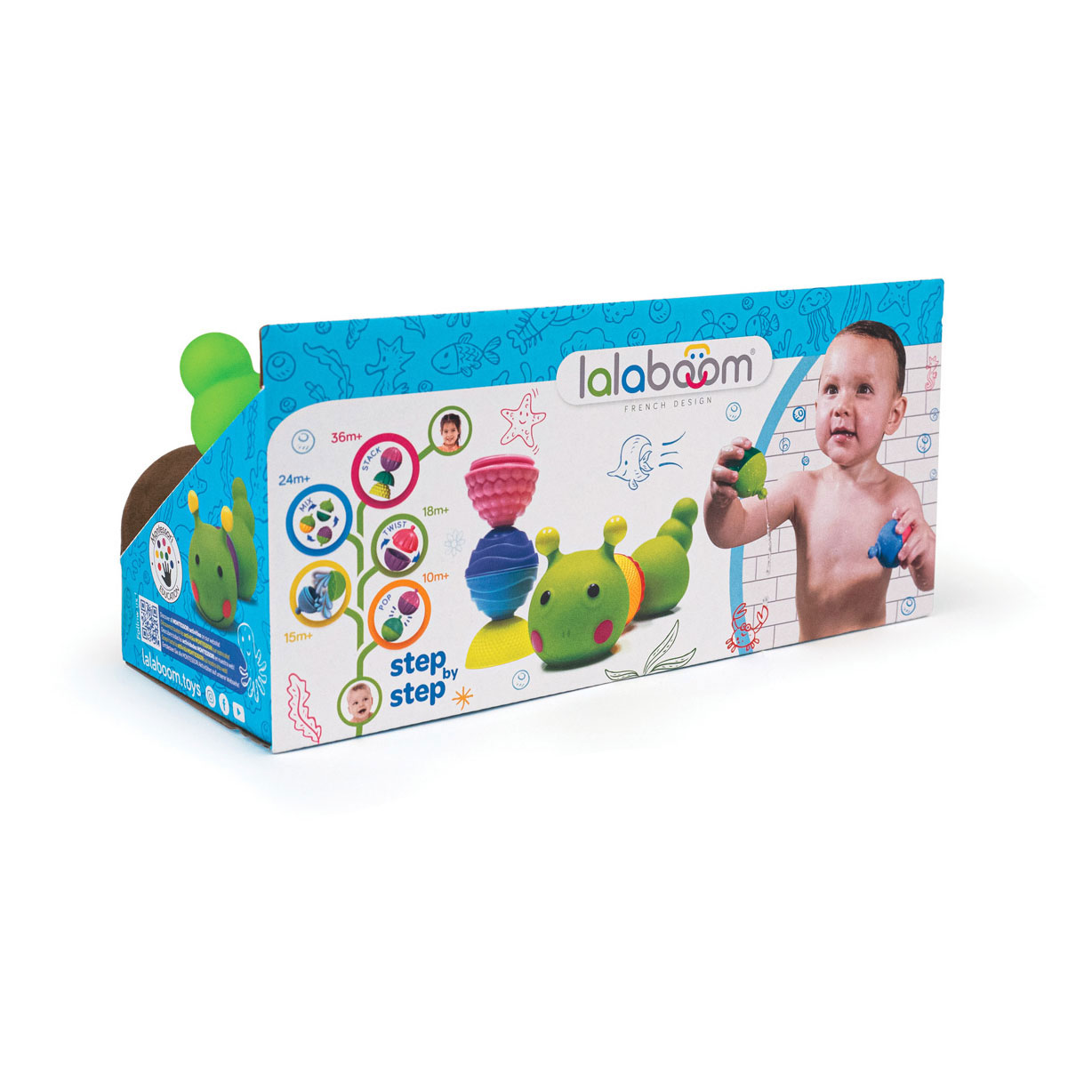 Lalaboom - Rups van Educatieve Kralen, 8st.