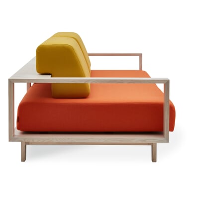 Sofa Wood, Gelb/Orange