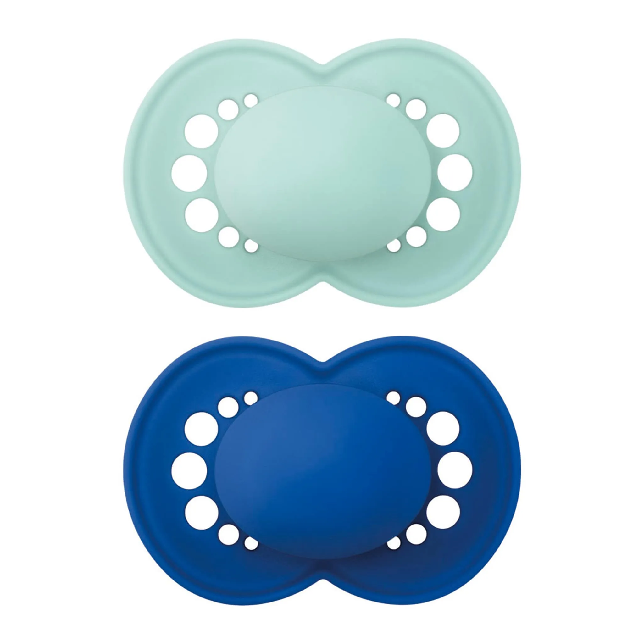 Mam Baby Suce Orthodontique Matte 16mois + Paquet de 2 - Bleu