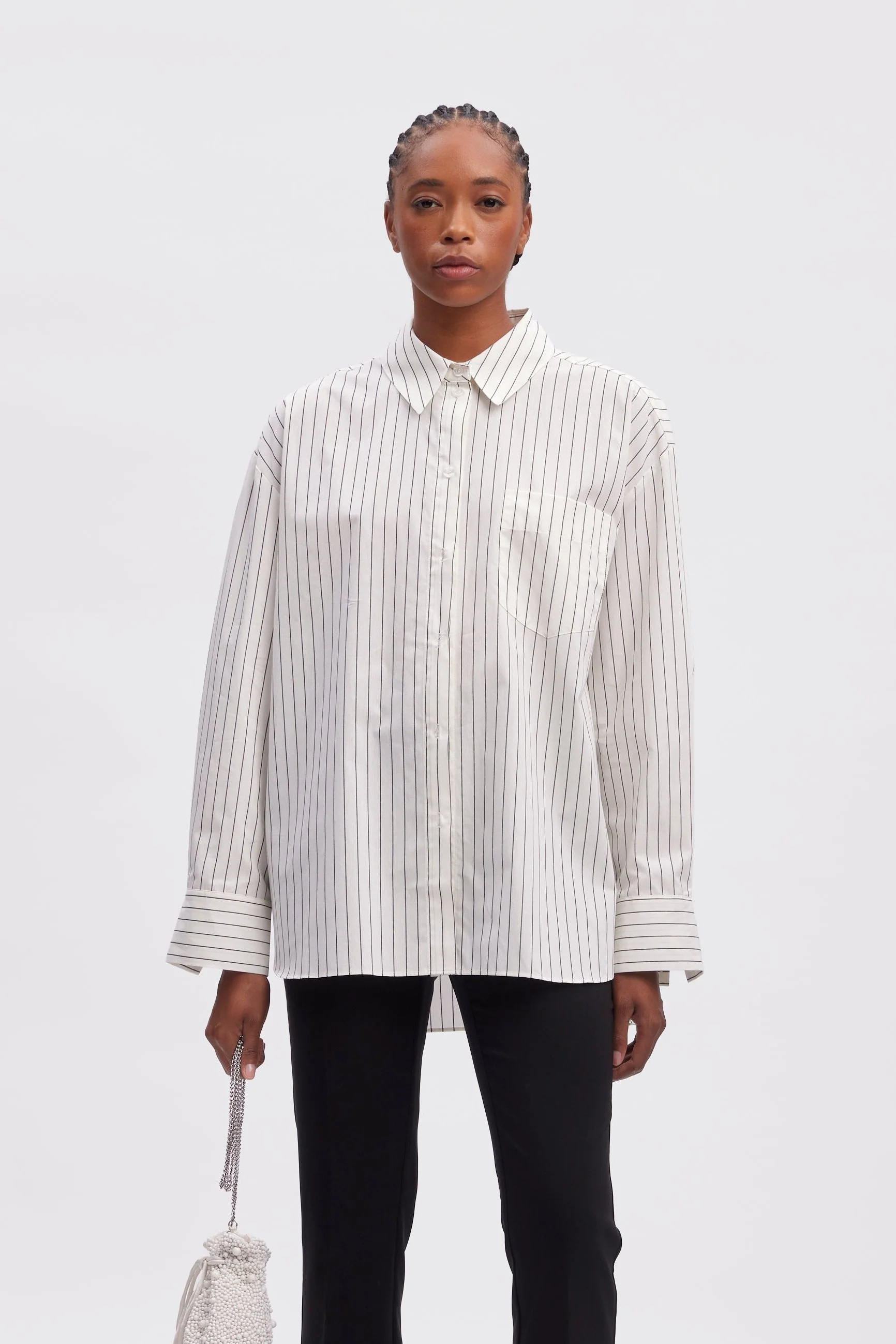 GESTUZ  NoelleGZ skjorte - White Pinstripe