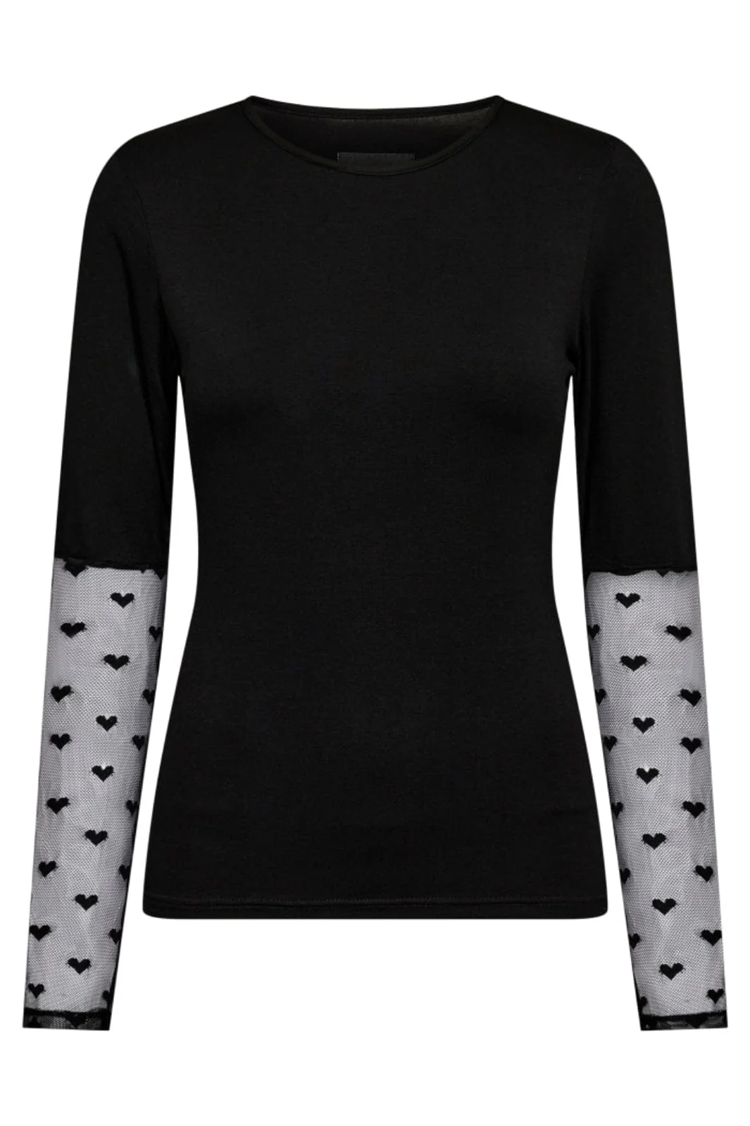 Liberte Isa-Ls-Lace-Sleeve-Blouse black heart