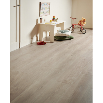 vtwonen click PVC EVC Oat rechte stroken beige houtlook incl. geïntegreerde ondervloer