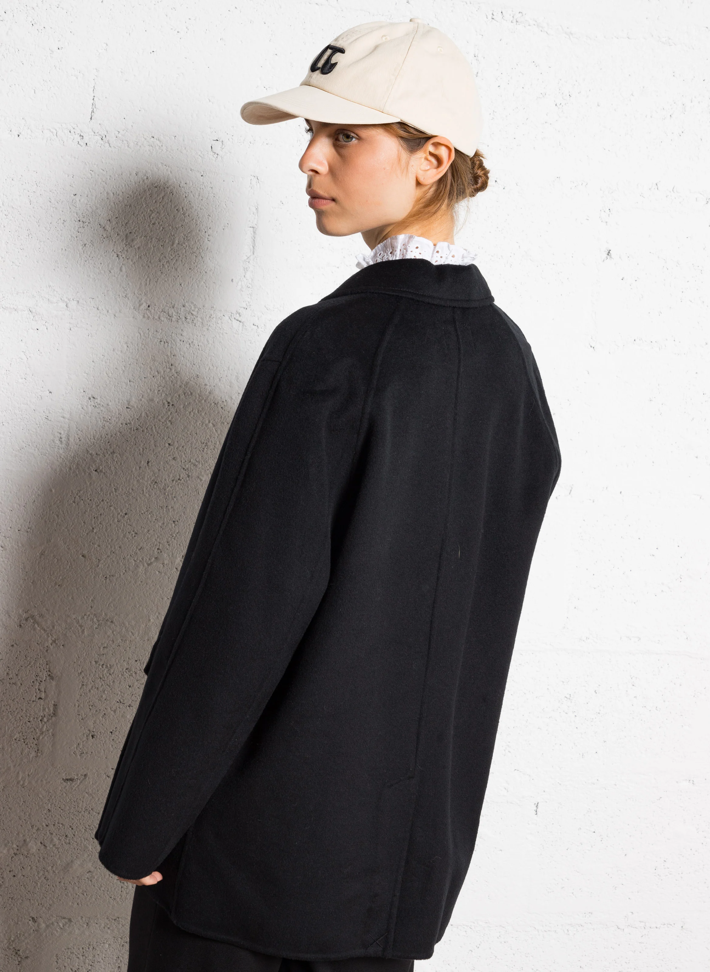 VEZKAL - Veste col tailleur en laine mélangée | Noir